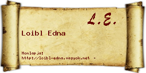 Loibl Edna névjegykártya